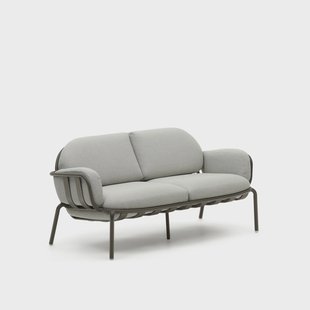 Kave Home 2-zits Tuinbank 'Joncols' 164cm, kleur Grijs/Groen