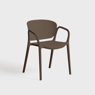 Kave Home Tuinstoel 'Ania' Kunststof, kleur Bruin