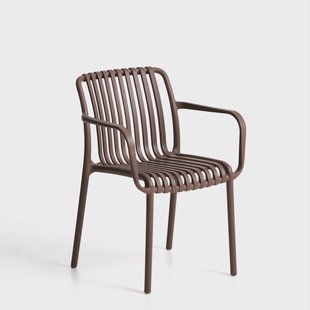 Kave Home Tuinstoel 'Isabellini' Gerecyclede kunststof, kleur Bruin