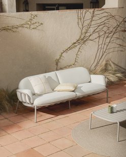 Kave Home 3-zits Tuinbank 'Joncols' 224cm, kleur Taupe