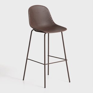 Kave Home Barkruk 'Quinby' kleur Bruin (zithoogte 75cm)