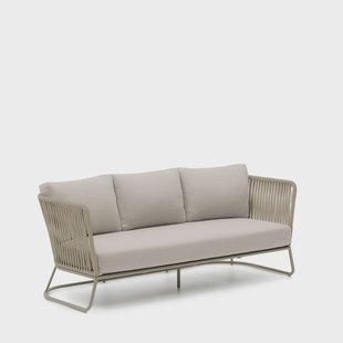 Kave Home 3-zits Loungebank 'Saconca' Gevlochten touw, kleur Beige