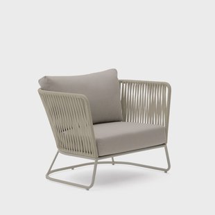 Kave Home Outdoor Fauteuil 'Saconca' Gevlochten touw, kleur Beige