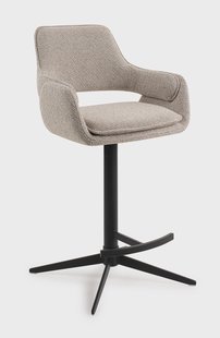 Jesper Home Draaibare Barkruk 'Oketo' kleur Beige Haze (zithoogte 65cm)