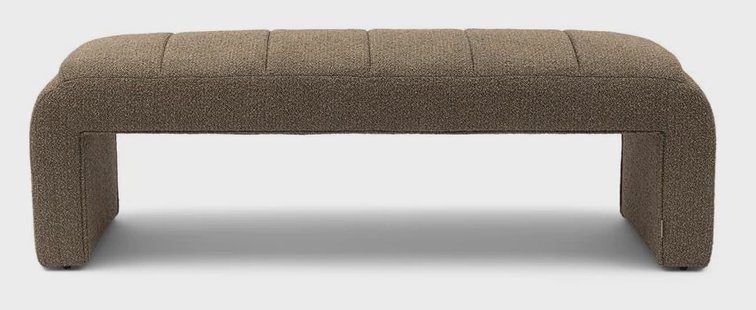 Rivièra Maison Bankje 'Brera' 162cm, Bouclé, kleur Classic Brown