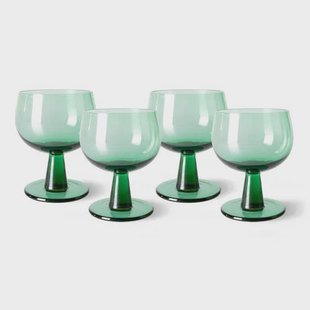 HKLIVING wijnglas the emeralds (set van 4)