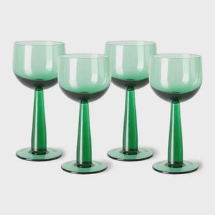 HKLIVING wijnglas the emeralds (set van 4)