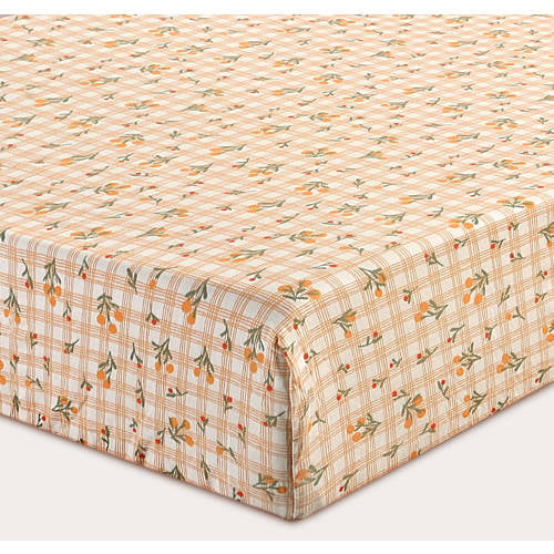 NOUS Kids katoenen baby hoeslaken wieg 80 x 40 cm - oranje