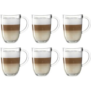 Leonardo Latte Macchiato Glazen - Napoli 380 ml - 6 stuks - Hittebestendig