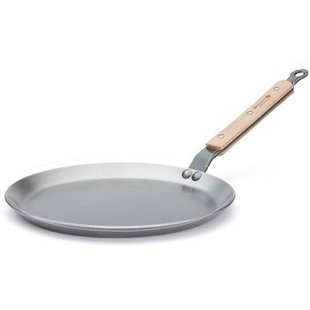 de Buyer pannenkoekenpan / Crepepan Mineral B Hout - ø 24 cm - zonder antiaanbaklaag