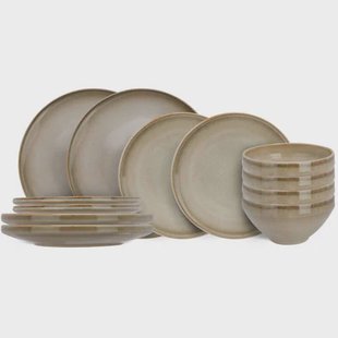 Cosy & Trendy Serviesset Conico 12-delig / 4 personen - 4 dinerborden, 4 dessertborden en 4 kommen