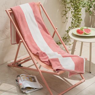 BEACHWAVE strandlaken Bold Stripe - roze (velours) (180x100 cm)