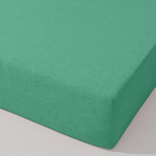 W katoenen kinder hoeslaken (150x70 cm) - groen