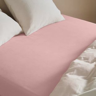 NOUS Living katoen satijnen hoeslaken - roze