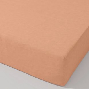 W katoenen kinder hoeslaken (150x70 cm) - oranje