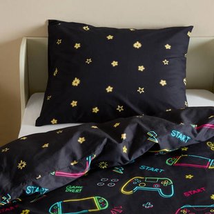 NOUS Kids katoenen dekbedovertrek kinderbed (120x150 cm) - Game