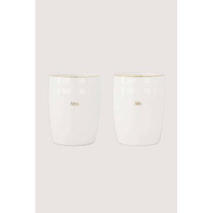 Zusss koffiekopje Mr & Mrs (set van 2) (Ø7cm)