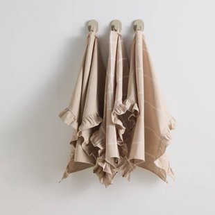 NOUS Living theedoek ruffle (50x70 cm) (set van 3)