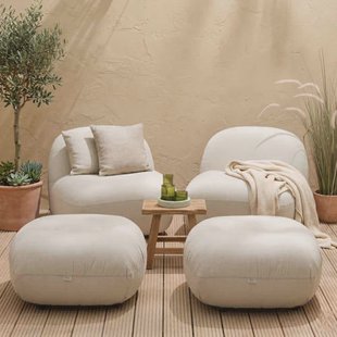 Studio LIVIT loungestoel Toro met hocket (set van 2)