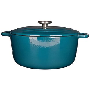 Cosy & Trendy Braadpan met deksel Fontestic Gietijzer Green Heron Ø 28 cm / 6.8 Liter - geëmailleerde anti-aanbaklaag