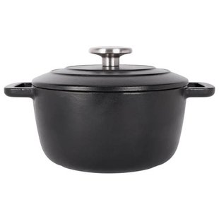 Cosy & Trendy Braadpan met deksel Fontestic Gietijzer Black Ø 20 cm / 2.7 Liter - geëmailleerde anti-aanbaklaag