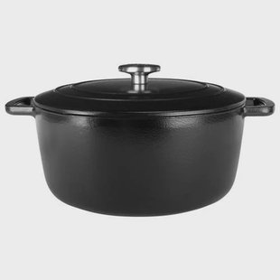 Cosy & Trendy Braadpan met deksel Fontestic Gietijzer Black Ø 28 cm / 6.8 Liter - geëmailleerde anti-aanbaklaag
