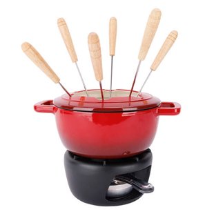 Cosy & Trendy Fondueset Fontestic Gietijzer Traditional Red - Ø 18 cm