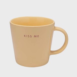 Vondels theemok KISS ME yellow (350 ml)