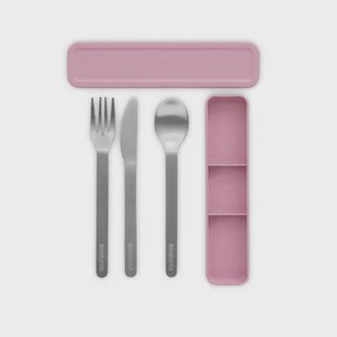 Brabantia Make & Take bestekset - To Go - 3-delig - Lilac Pink