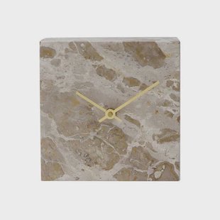 Mirrors and more tafelklok Blok warm beige (15x15 cm)