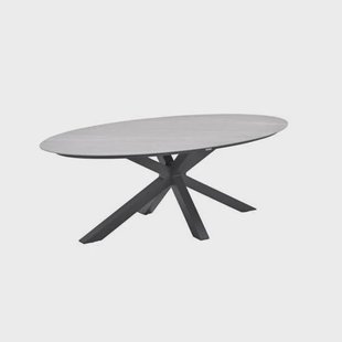 Garden Impressions Scotland tafel - 230x115 cm - carbon black - Centostone Napoli sand