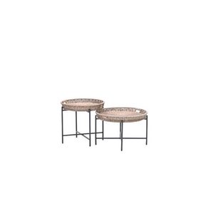 Garden Impressions bijzettafels Benidorm (set van 2) Set van twee bijzettafels Benidorm - wicker met aluminium - voor binnen en buiten