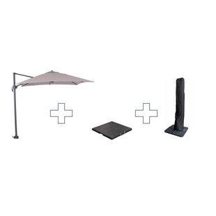 Garden Impressions Zweefparasol Hawaii S met voet en hoes (250 x 250 cm)