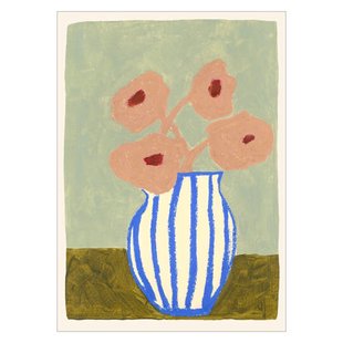 Poster & Frame Poster - The Poster Club x Carla Llanos - Pink Flowers (50 x 70 cm cm)