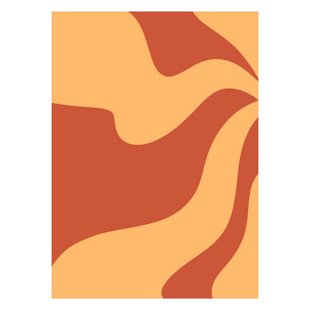 Poster & Frame Poster - Yuli Saputra - Red And Yellow Modern Minimalist (50 x 70 cm cm)