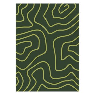 Poster & Frame Poster - Yuli Saputra - Minimalist Green Lines (50 x 70 cm cm)