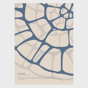 Poster & Frame Poster - Vicki Zoe - BLUE FOSSIL (50 x 70 cm cm)