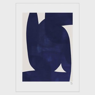 Poster & Frame Poster - Berit Mogensen Lopez - Blue Shape (50 x 70 cm cm)