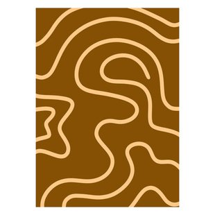 Poster & Frame Poster - Yuli Saputra - Yellow Line Brown Background 1 (50 x 70 cm cm)