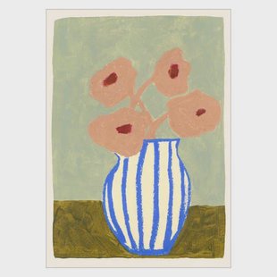 Poster & Frame Poster - The Poster Club x Carla Llanos - Pink Flowers (30 x 40 cm cm)