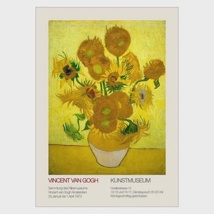 Poster & Frame Poster - Vincent van Gogh x PSTR Studio - Vincent van Gogh - Sunflowers (30 x 40 cm cm)