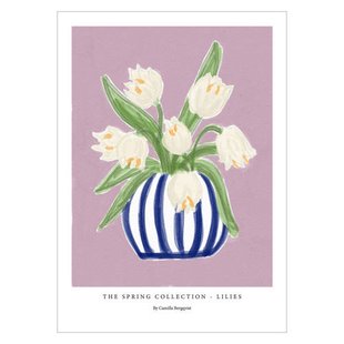 Poster & Frame Poster - Camilla Bergqvist - Lilies (29.7 x 42 cm cm)