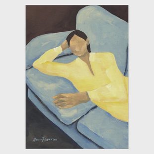 Poster & Frame Poster - The Poster Club x Hanna Peterson - Blue Sofa (70 x 100 cm cm)