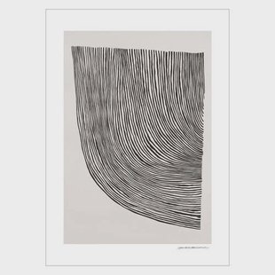 Poster & Frame Poster - The Poster Club x Leise Dich Abrahamsen - Curves Black (30 x 40 cm cm)