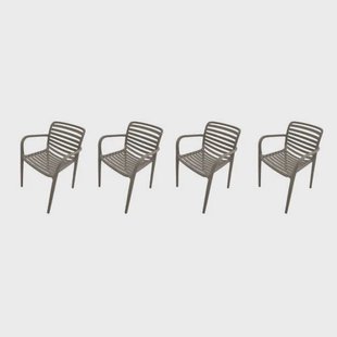 Garden Impressions Nantes tuinstoelen (set van 4) - taupe