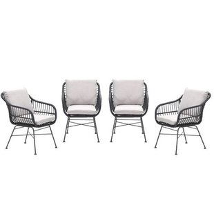 Garden Impressions Margriet tuinstoelen (set van 4) zwart