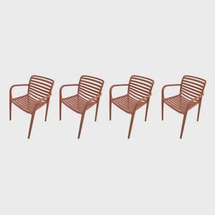Garden Impressions Nantes tuinstoelen (set van 4) - terra