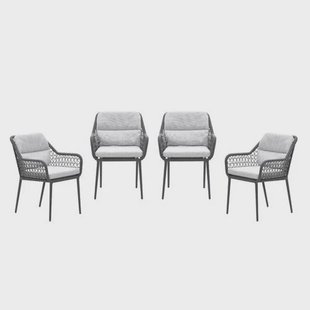 Garden Impressions Toledo tuinstoelen (set van 4) donkergrijs