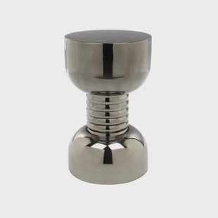 Bold Monkey Gonna Make You Sweat Metal Bijzettafel/ kruk Rond 29 cm Zilver