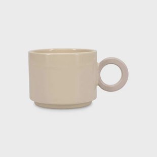 ONA beker (280ml) beige/grijs Lou
